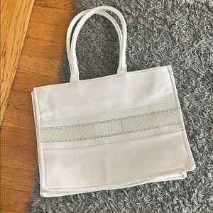 Betsey Johnson BRIDE Fabric Tote Bag White